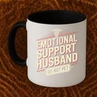 Emotional Support Husband Do Not Pet Coffee Mug thumb 2