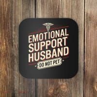 Emotional Support Husband Do Not Pet Coaster thumb 0