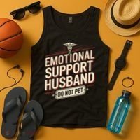 Emotional Support Husband Do Not Pet Tank Top thumb 4