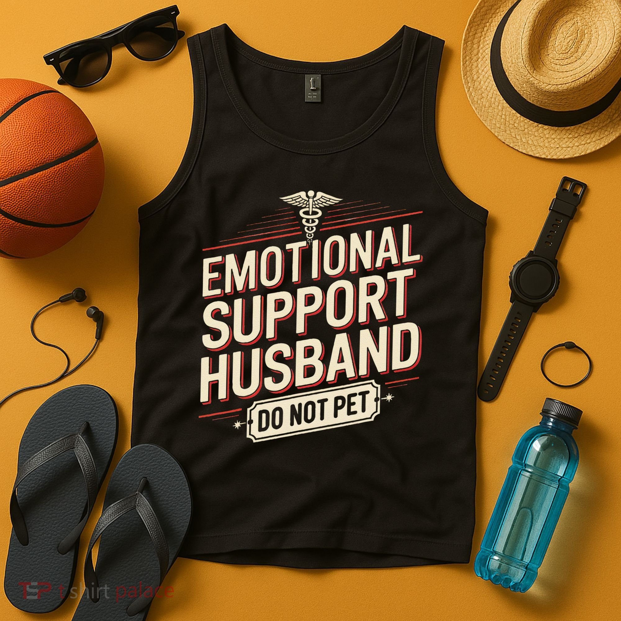 Emotional Support Husband Do Not Pet Tank Top