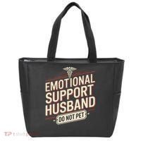 Emotional Support Husband Do Not Pet Tote Bag thumb 0
