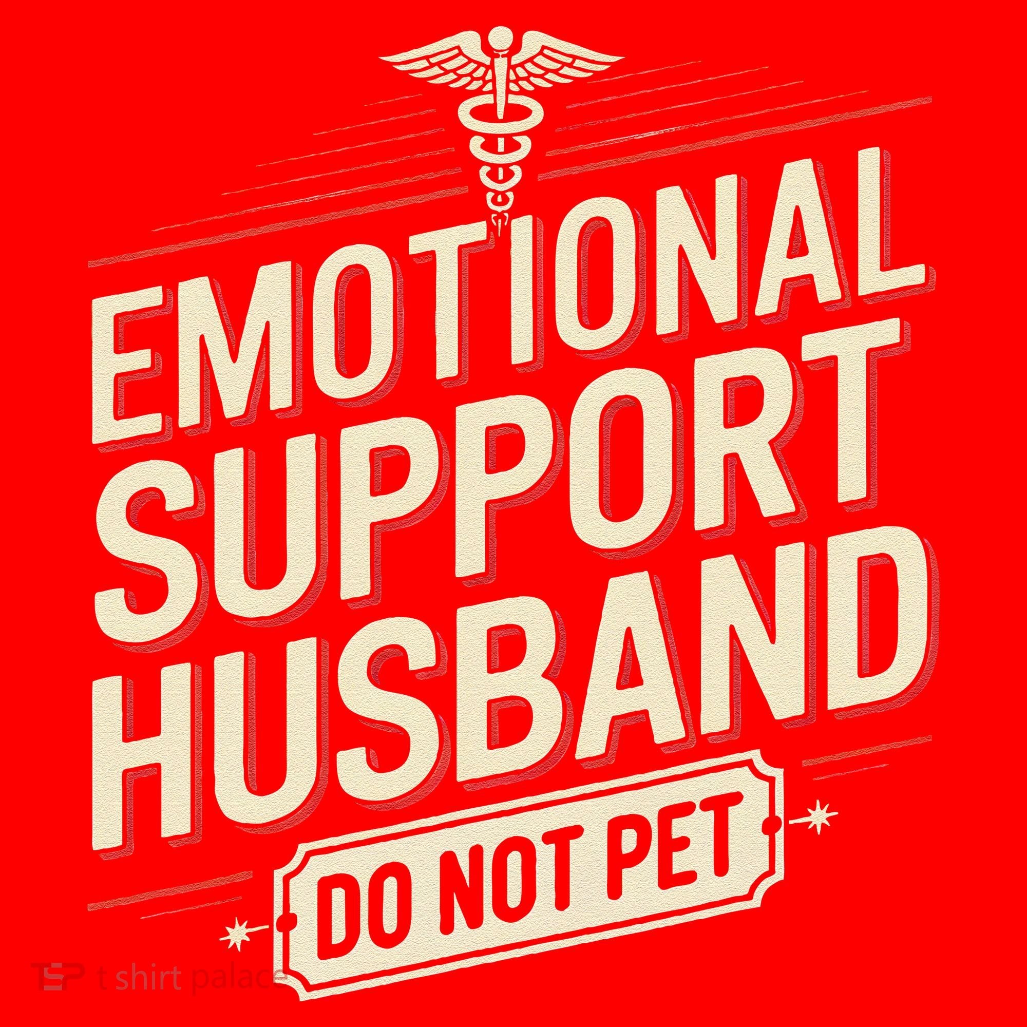 Emotional Support Husband Do Not Pet Santa Hat