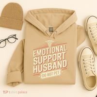 Emotional Support Husband Do Not Pet Hoodie thumb 4