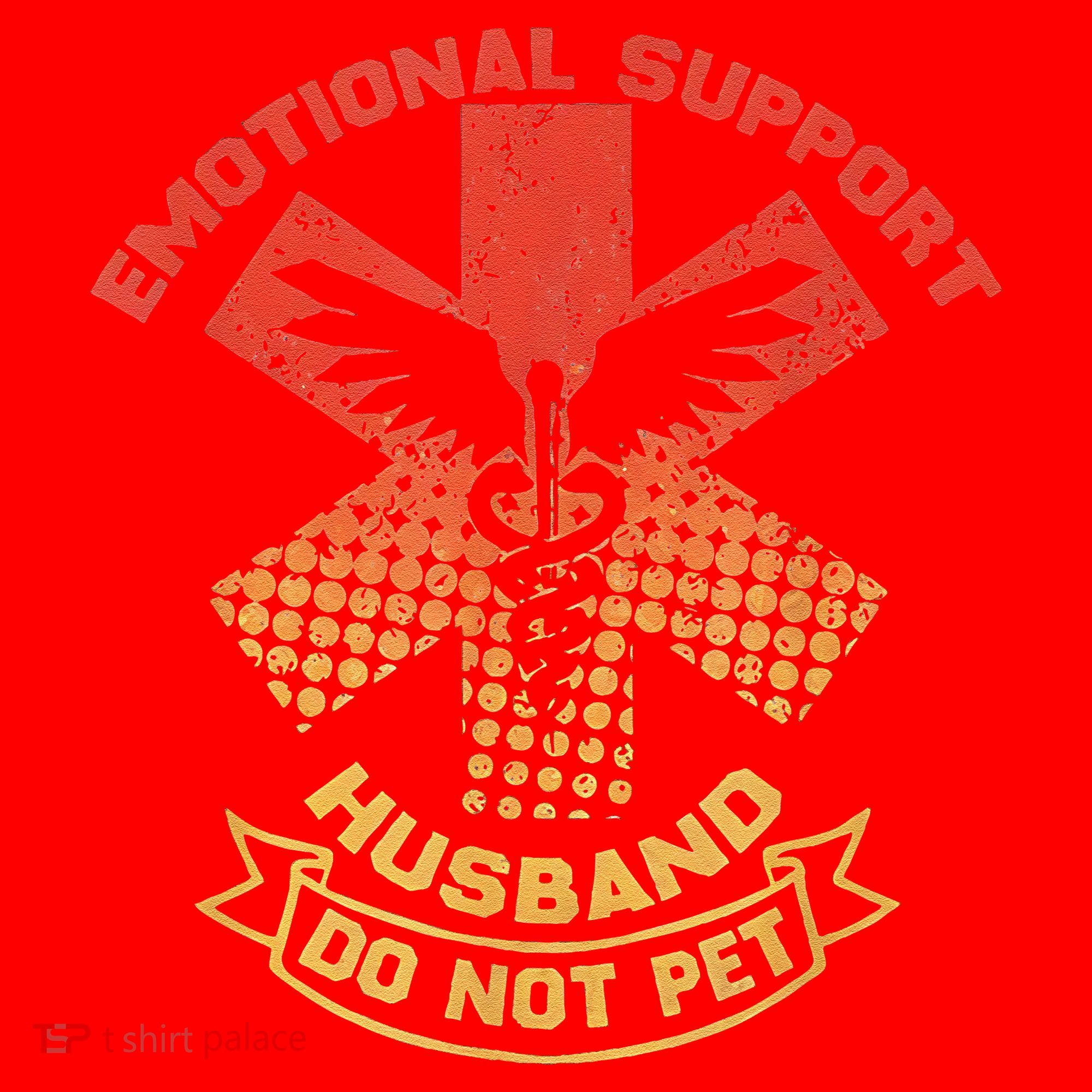 Emotional Support Husband Do Not Pet Santa Hat