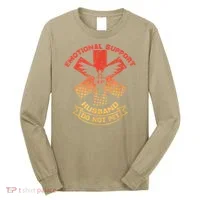 Emotional Support Husband Do Not Pet Long Sleeve Shirt thumb 0