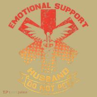 Emotional Support Husband Do Not Pet Long Sleeve Shirt thumb 2