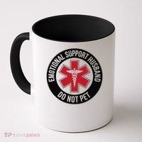 Emotional Support Husband Do Not Pet Coffee Mug thumb 0