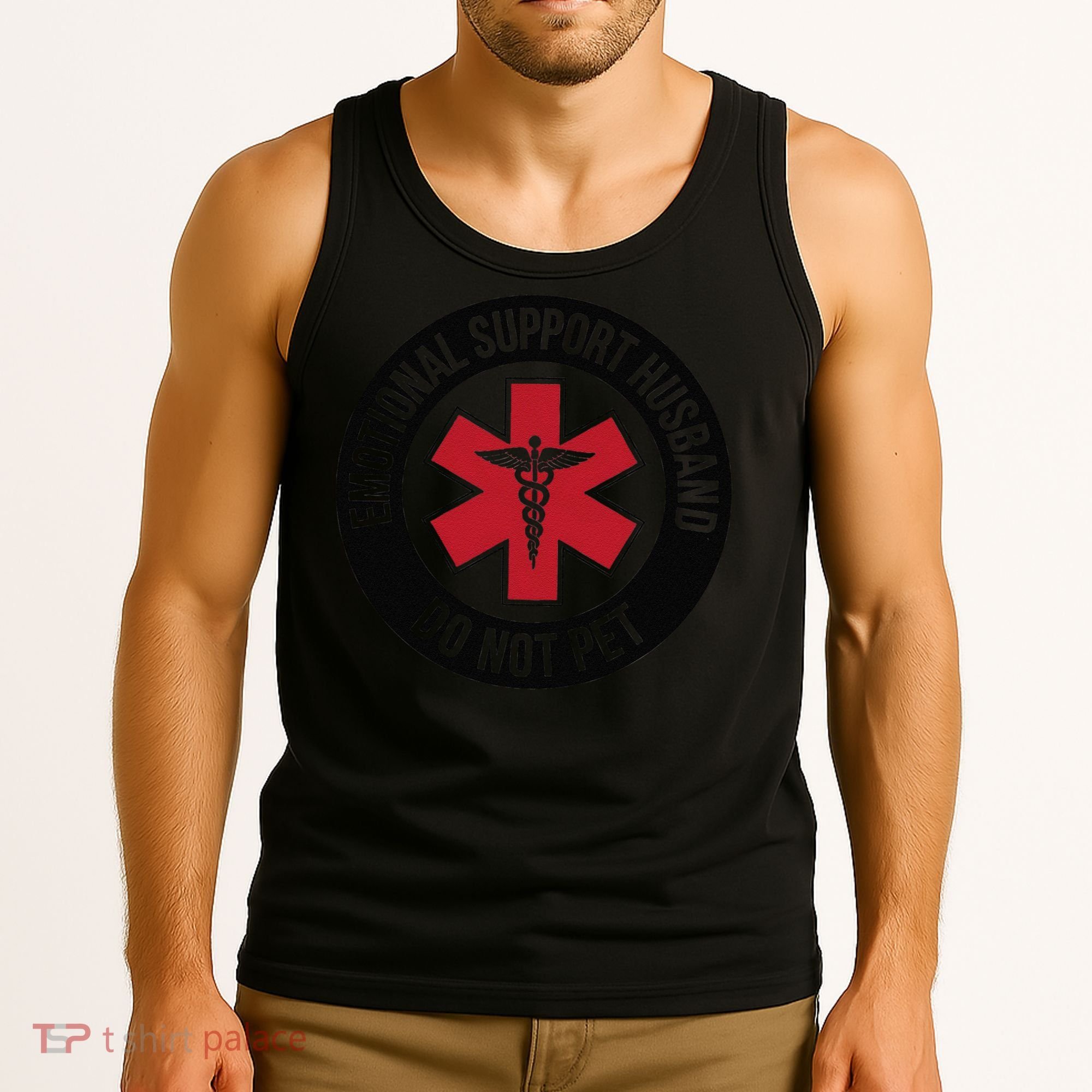 Emotional Support Husband Do Not Pet Tank Top
