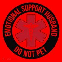 Emotional Support Husband Do Not Pet Santa Hat thumb 1