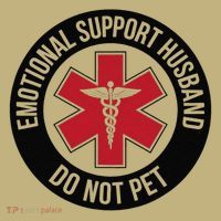Emotional Support Husband Do Not Pet Hoodie thumb 7