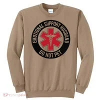 Emotional Support Husband Do Not Pet Sweatshirt thumb 0
