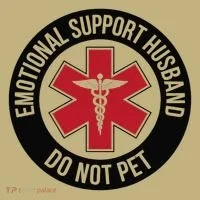 Emotional Support Husband Do Not Pet Sweatshirt thumb 2