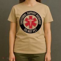 Emotional Support Husband Do Not Pet T-Shirt thumb 4