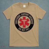 Emotional Support Husband Do Not Pet T-Shirt thumb 5