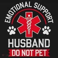 Emotional Support Husband Do Not Pet Bucket Hat thumb 4