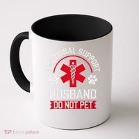 Emotional Support Husband Do Not Pet Coffee Mug thumb 0