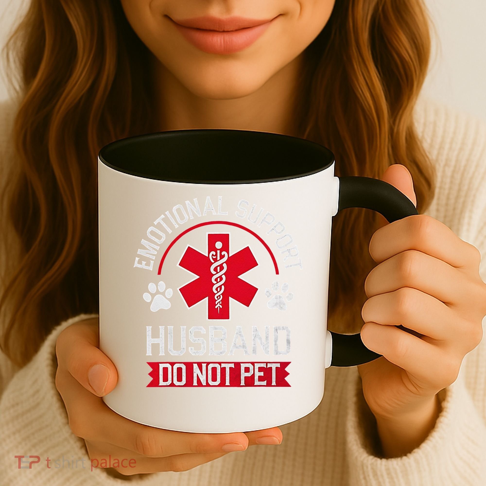 Emotional Support Husband Do Not Pet Coffee Mug