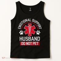 Emotional Support Husband Do Not Pet Tank Top thumb 2