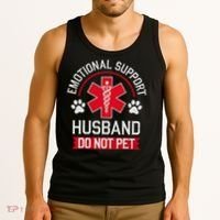 Emotional Support Husband Do Not Pet Tank Top thumb 3