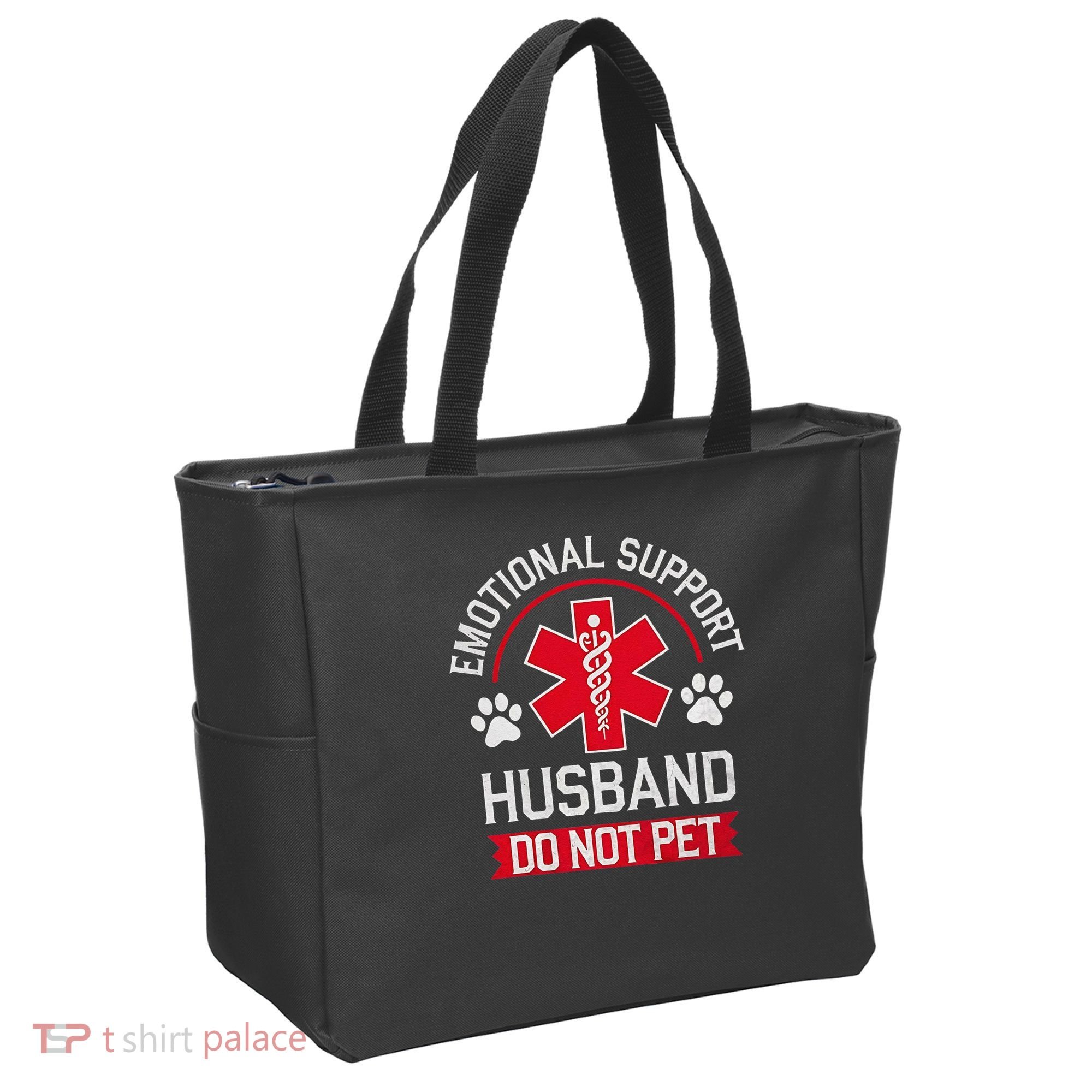Emotional Support Husband Do Not Pet Tote Bag