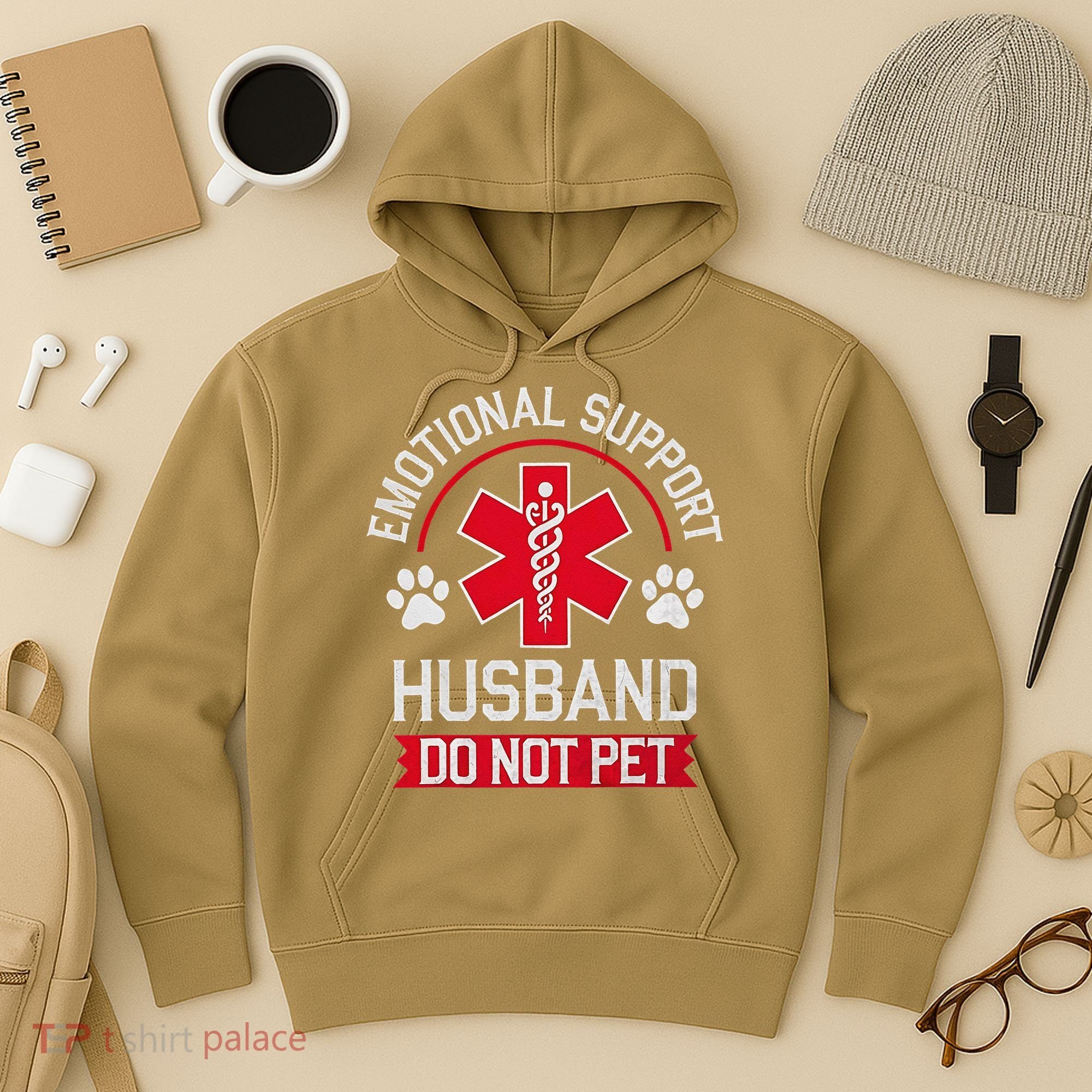 Emotional Support Husband Do Not Pet Hoodie