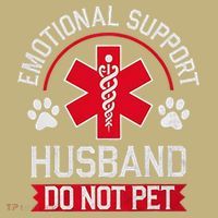 Emotional Support Husband Do Not Pet Hoodie thumb 7