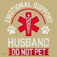 Emotional Support Husband Do Not Pet Sweatshirt thumb 2