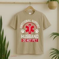 Emotional Support Husband Do Not Pet T-Shirt thumb 2