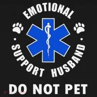 Emotional Support Husband Do Not Pet Bucket Hat thumb 4