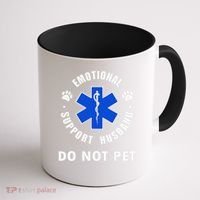 Emotional Support Husband Do Not Pet Coffee Mug thumb 1