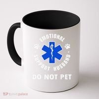 Emotional Support Husband Do Not Pet Coffee Mug thumb 0