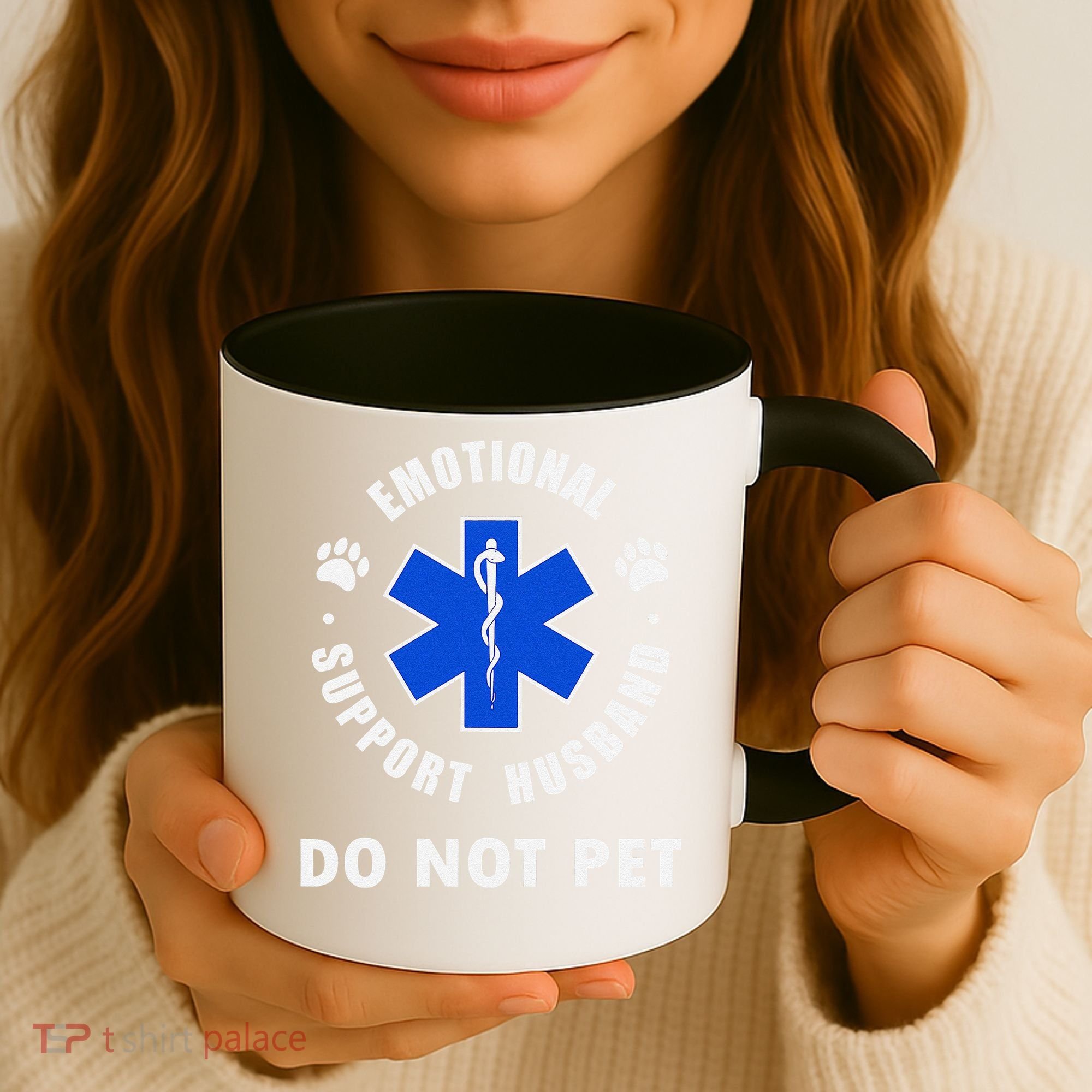 Emotional Support Husband Do Not Pet Coffee Mug