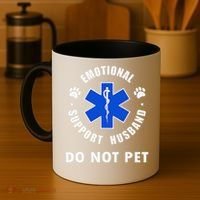 Emotional Support Husband Do Not Pet Coffee Mug thumb 4