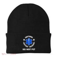 Emotional Support Husband Do Not Pet Beanie thumb 0