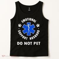 Emotional Support Husband Do Not Pet Tank Top thumb 2
