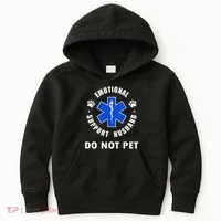 Emotional Support Husband Do Not Pet Kids Hoodie thumb 0