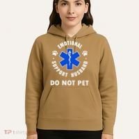 Emotional Support Husband Do Not Pet Hoodie thumb 5