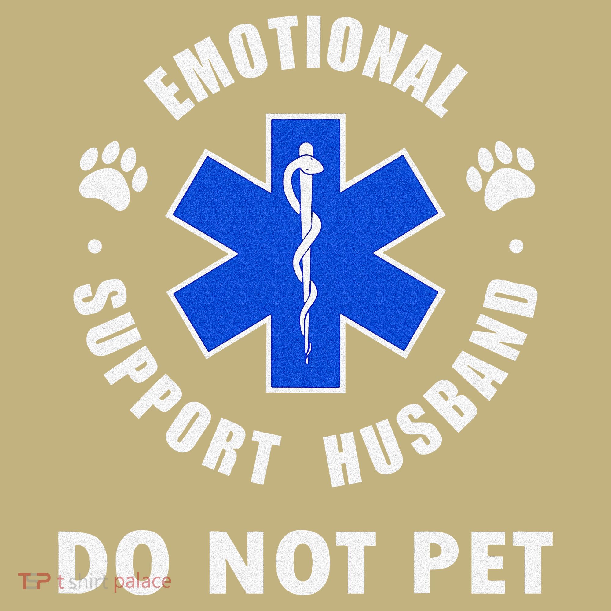 Emotional Support Husband Do Not Pet Long Sleeve Shirt