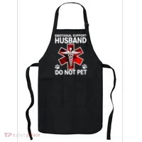 Emotional Support Husband Do Not Pet Apron thumb 0