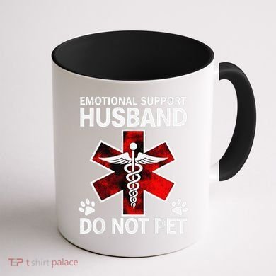 Emotional Support Husband Do Not Pet Coffee Mug back