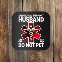 Emotional Support Husband Do Not Pet Coaster thumb 0