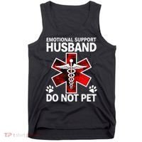 Emotional Support Husband Do Not Pet Tank Top thumb 0