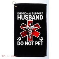 Emotional Support Husband Do Not Pet Golf Towel thumb 0
