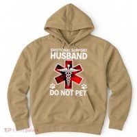 Emotional Support Husband Do Not Pet Hoodie thumb 0