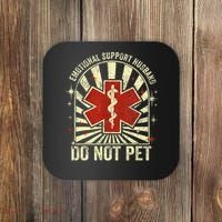 Emotional Support Husband Do Not Pet For Coaster thumb 0