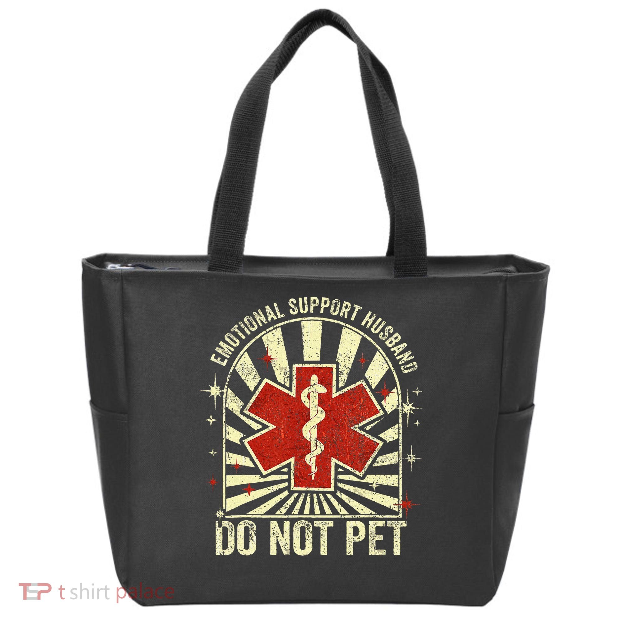 Emotional Support Husband Do Not Pet For Tote Bag