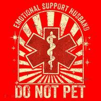 Emotional Support Husband Do Not Pet For Santa Hat thumb 1