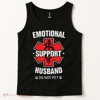 Emotional Support Husband Do Not Pet Tank Top thumb 2