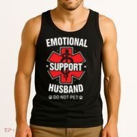 Emotional Support Husband Do Not Pet Tank Top thumb 3