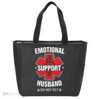 Emotional Support Husband Do Not Pet Tote Bag thumb 0